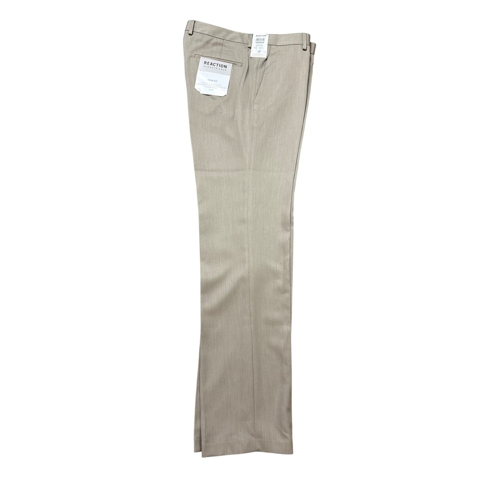 Kenneth Cole Reaction Dress Pants Mens 32x32 Oatmeal New Slim Fit KD50146